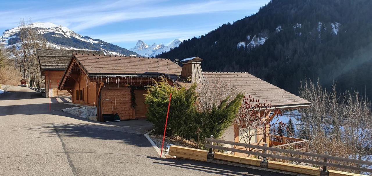 Bienvenue Dans Notre Chalet! Appartement Les Sitelles Le Grand-Bornand Exterior foto